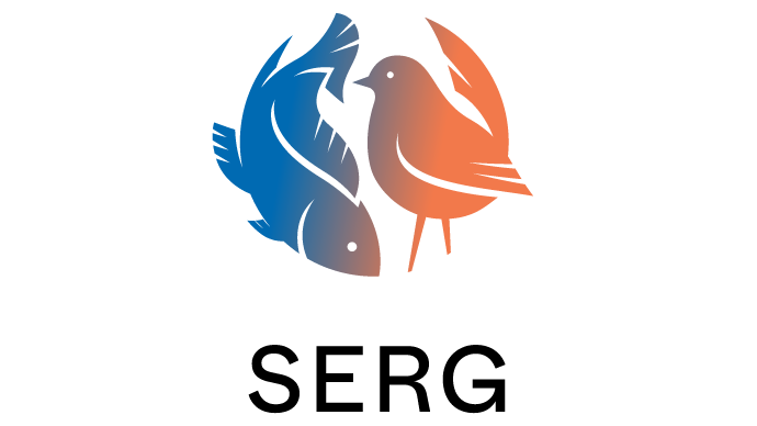 Bildet kan inneholde: fugl, nebb, logo, symbol, grafikk.