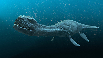 Pliosurus svømmende under vann